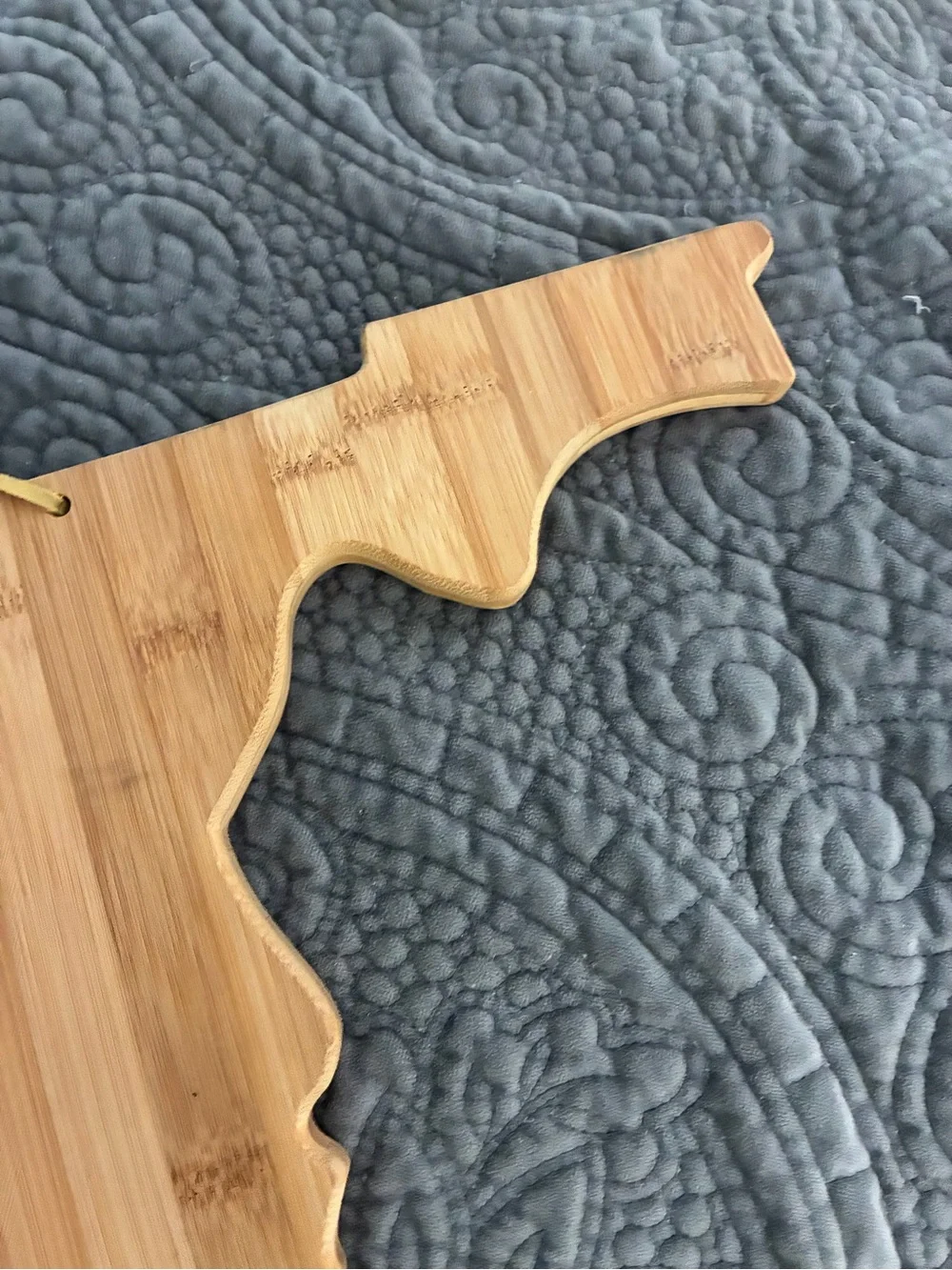 Florida-Shaped Bamboo Serving Board - Natural Wood